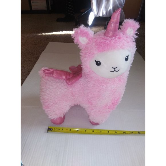 FAO Schwarz Pink Llamacorn Stuffed Animal Glow Brights Winged Llamacorn Plush - Picture 11 of 12